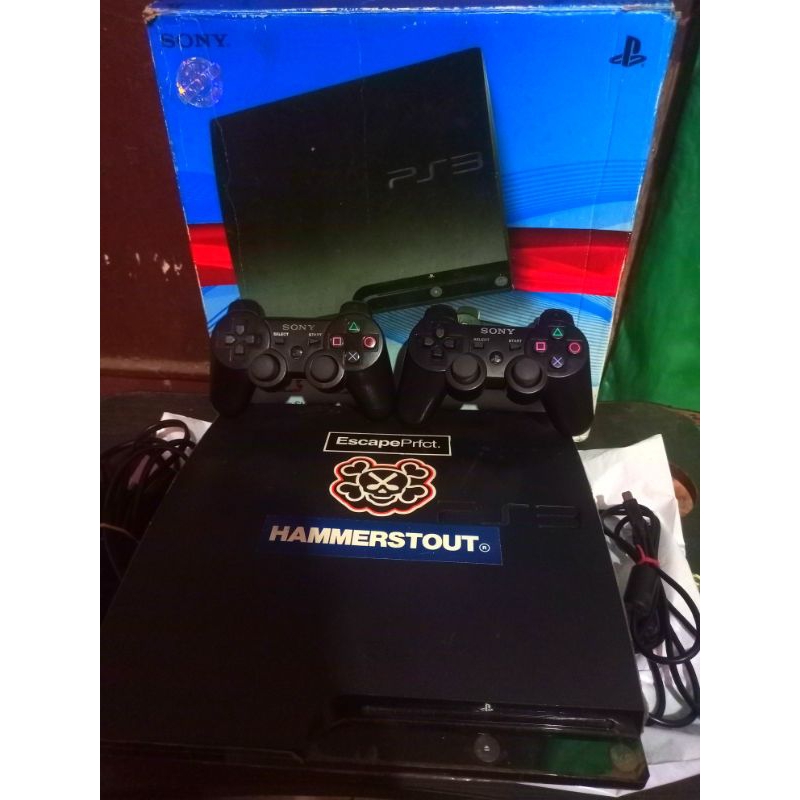 PS 3 slim pro HDD 250gb full game bola update terbaru
