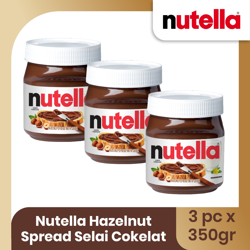 

Nutella Hazelnut Spread Selai Cokelat 350gr - TRIPLEPACK