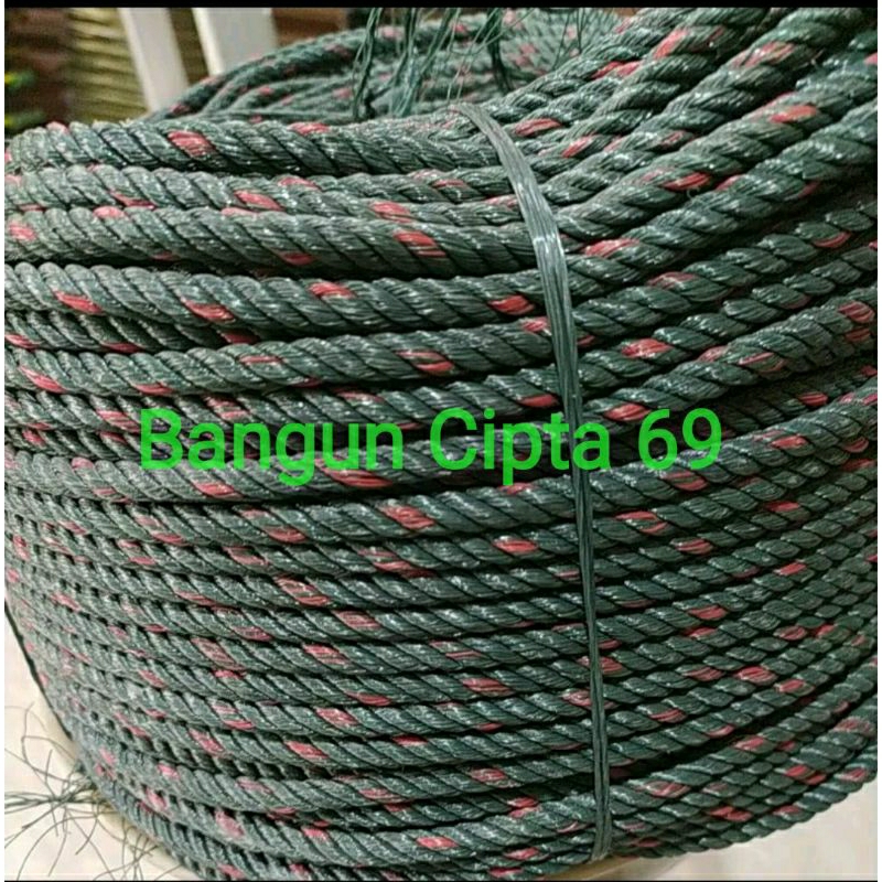 tali nilon hijau 6mm/tali tambang hijau nilon