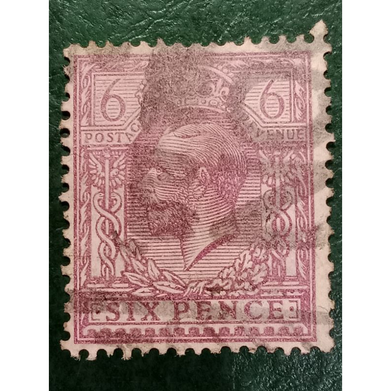 

Prangko British 6 Pence King George V Tahun 1912-1913 USED