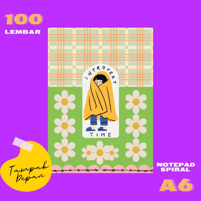 

Kapila - Notepad A6 Spiral 100 lembar Introvert - extrovert time