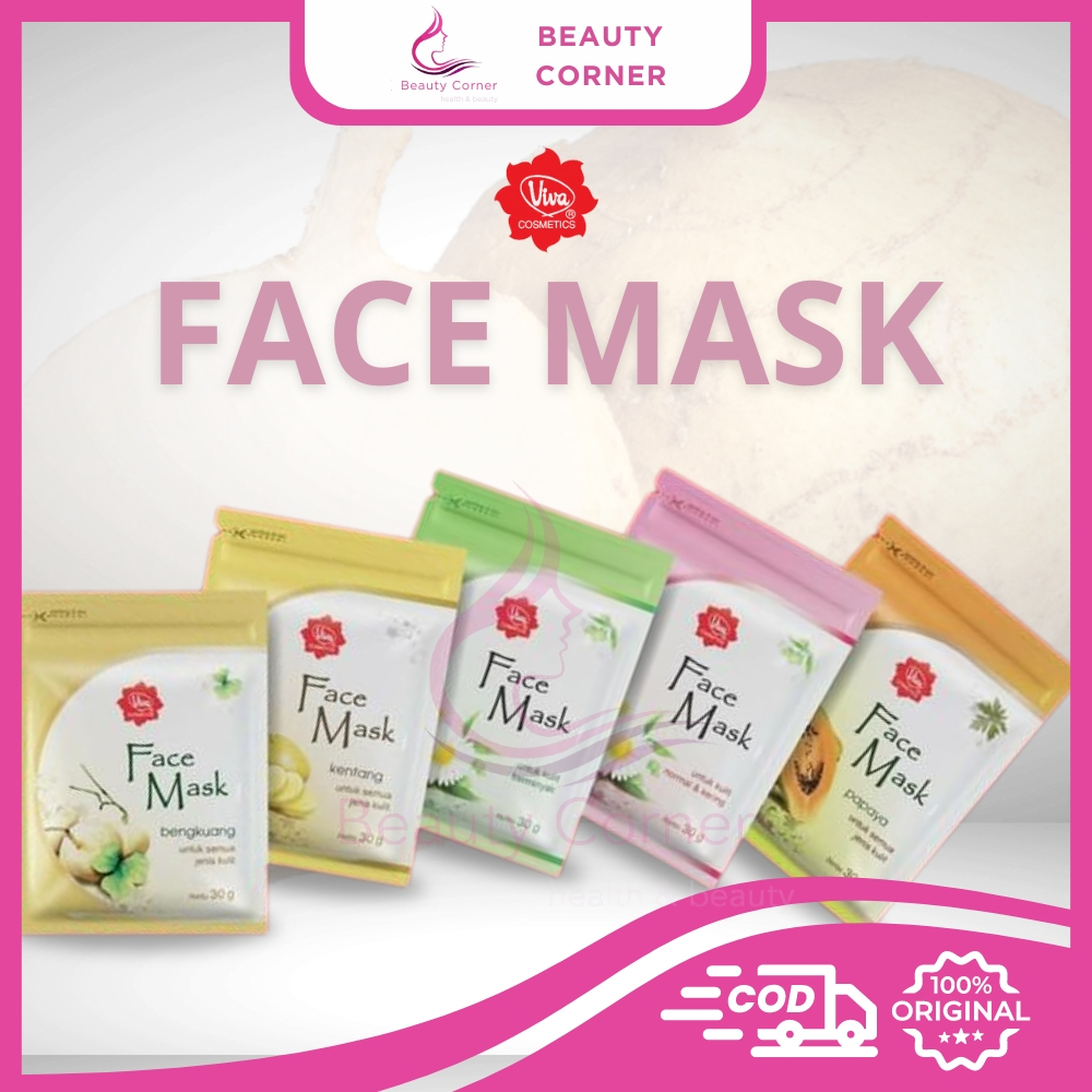 VIVA Face Mask 30gr ( BENGKUANG PEPAYA KENTANG OILY SKIN NORMAL & DAILY SKIN)