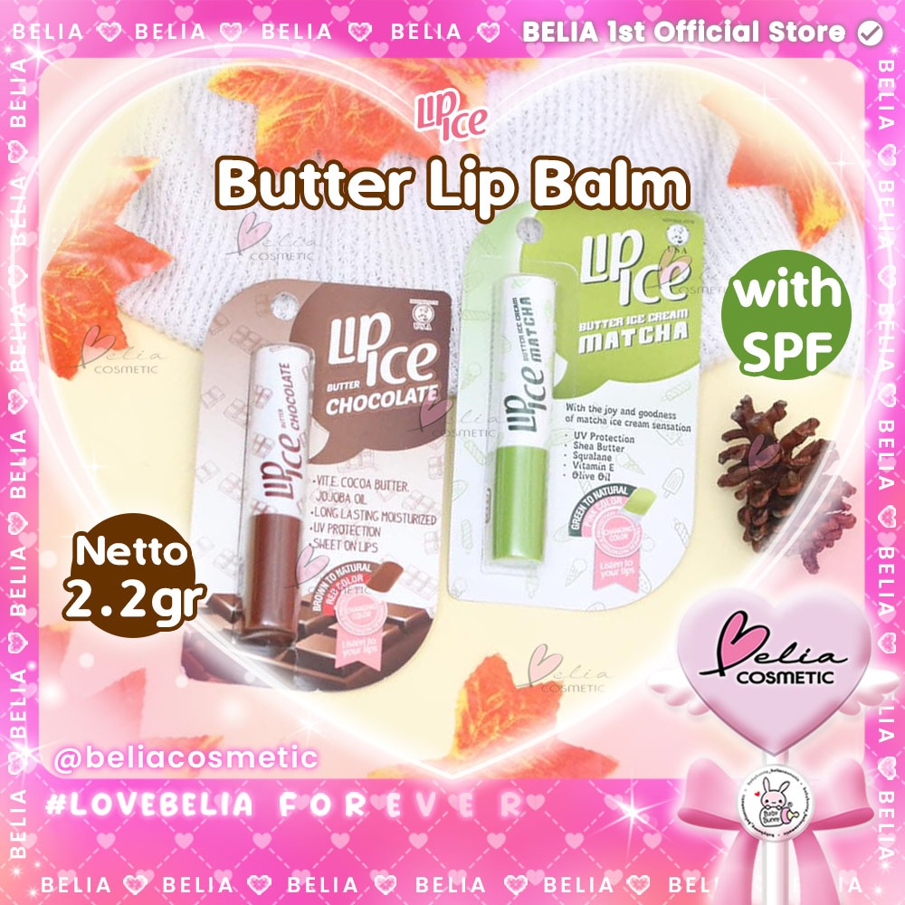 ❤ BELIA ❤ LIP ICE Butter Ice Cream Matcha / Chocolate | lipbalm pelembab bibir