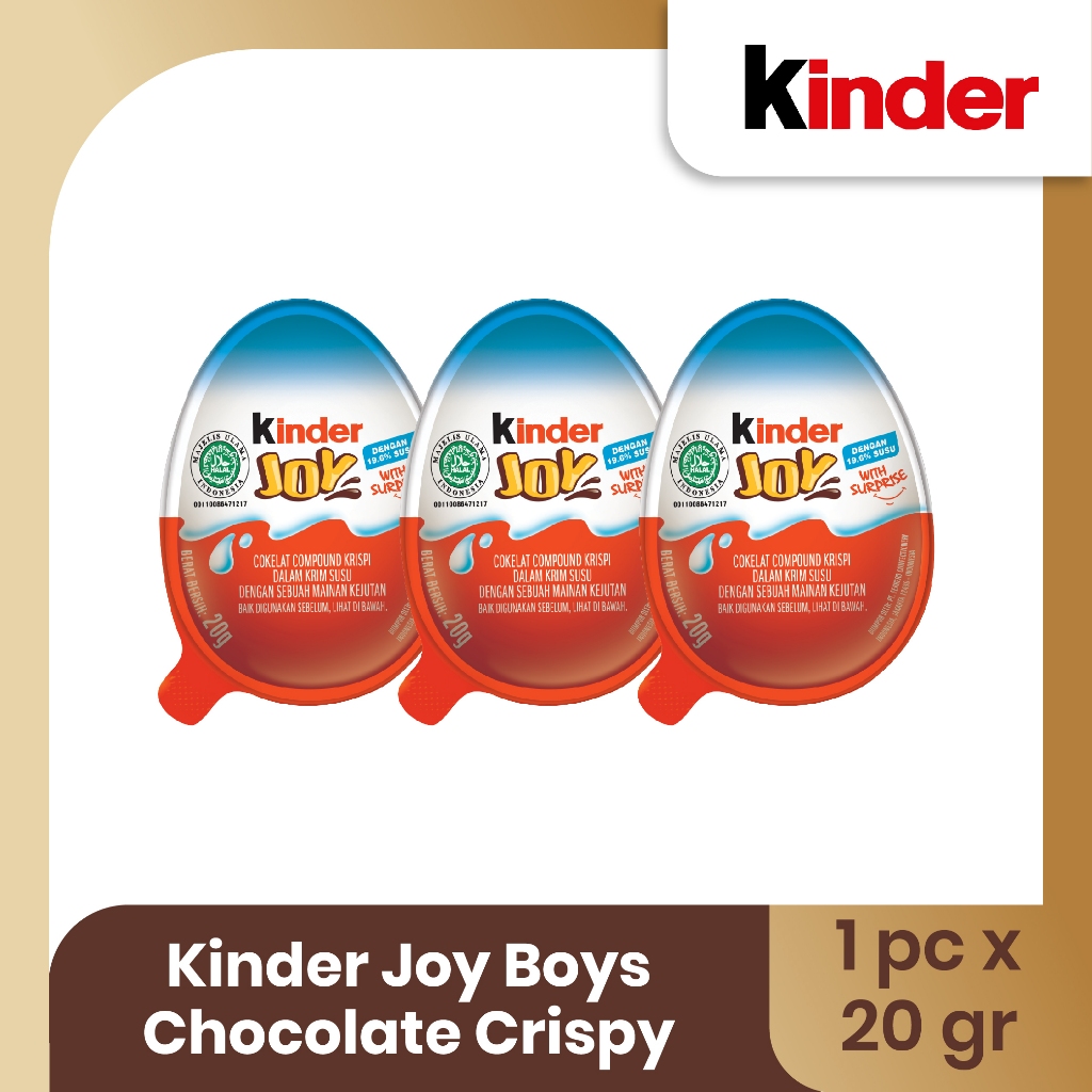 

Kinder Joy Boys Chocolate Crispy 20gr - 3pcs