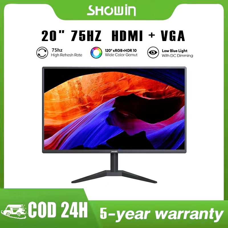 showin monitor komputer 20"/22"/24"/27" inch LED monitor PC