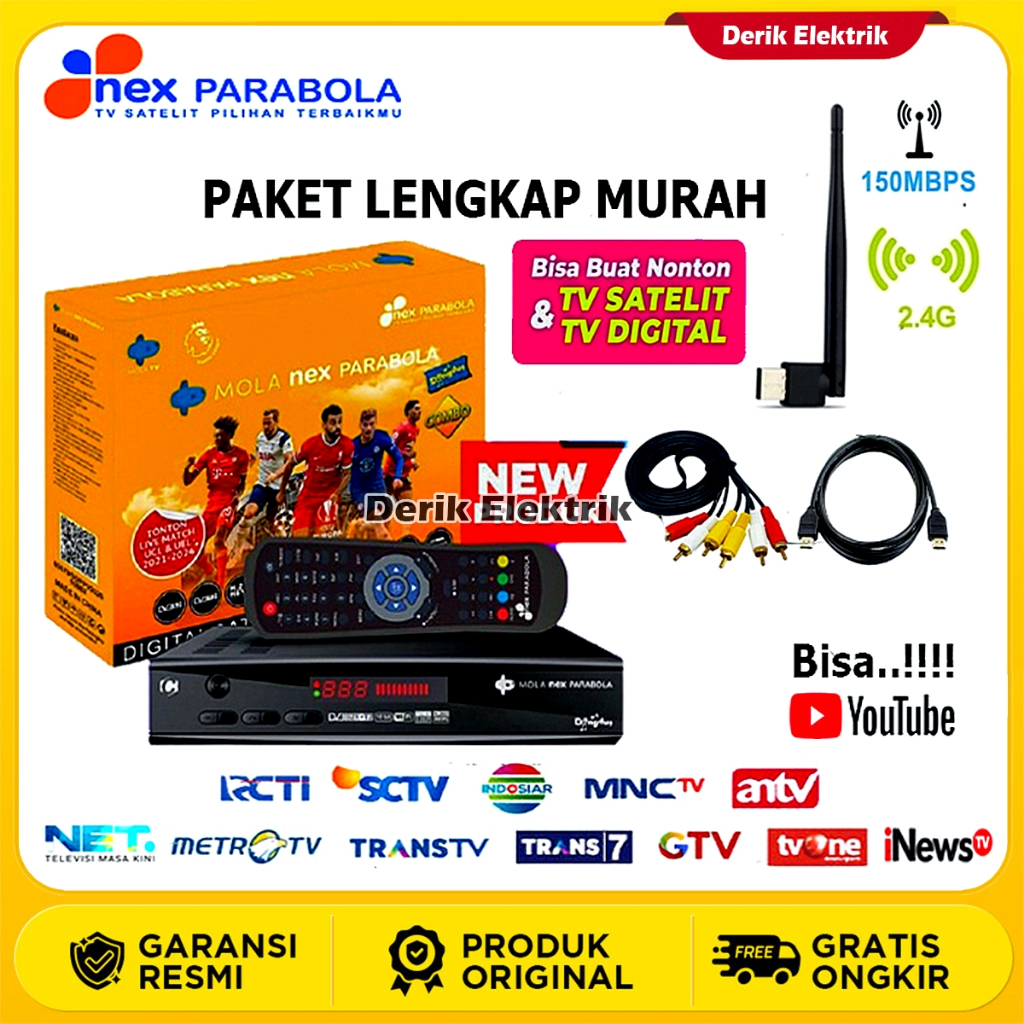 SET TOP BOX NEX PARABOLA COMBO DVB T2 DAN DVB S2 HYBRID BISA TV DIGITAL DAN SATELIT / SET TOPBOX TV 