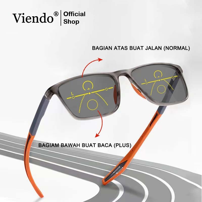 Viendo Kacamata Baca Progresif Photochromic Anti Blueray Pria/Wanita | Kacamata Plus Baca Jauh,sedan