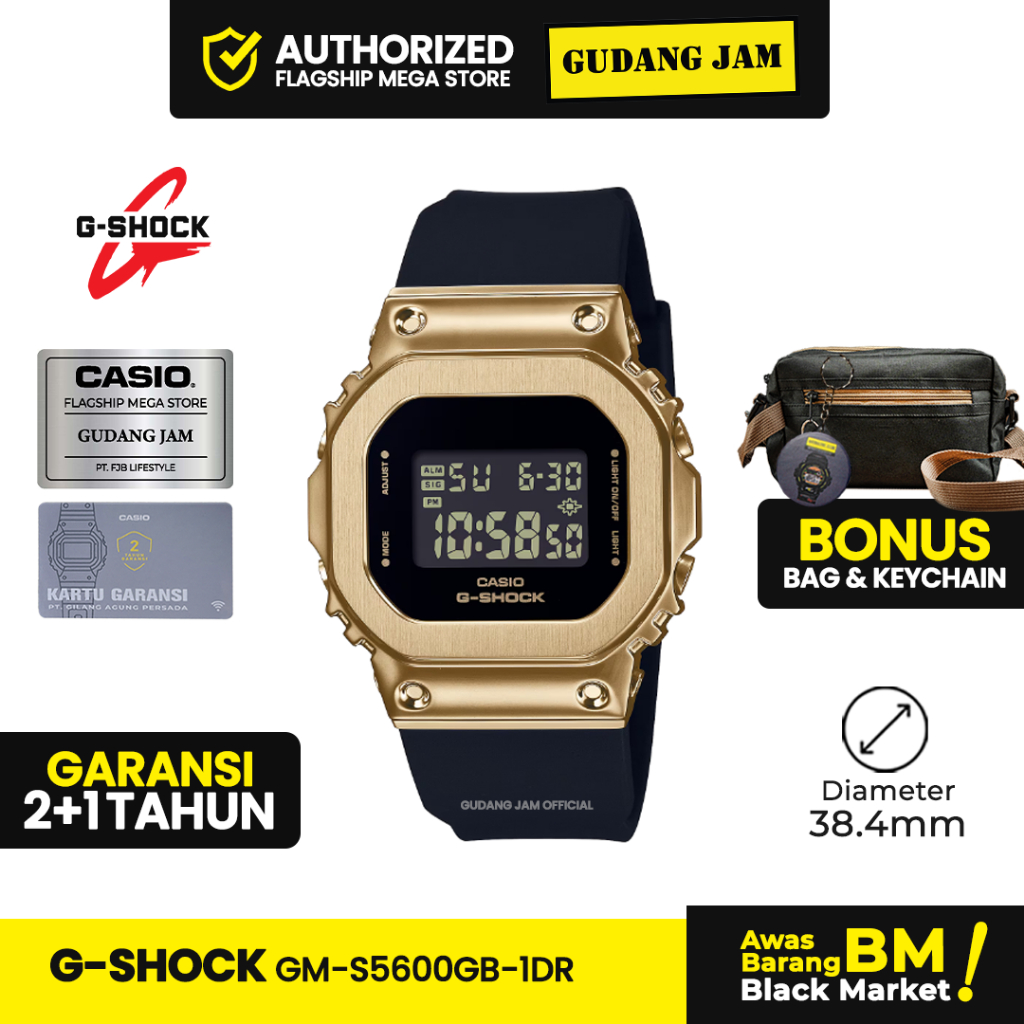 Jam Tangan G-Shock GM-S5600GB-1DR GM-S5600GB GM-S5600 GMS5600GB