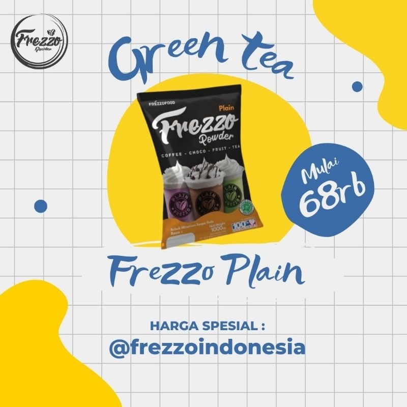 

Bubuk Minuman rasa Green Tea PLAIN 1 Kg /Powder green tea tanpa gula dan terlaris/ frezzo indonesia