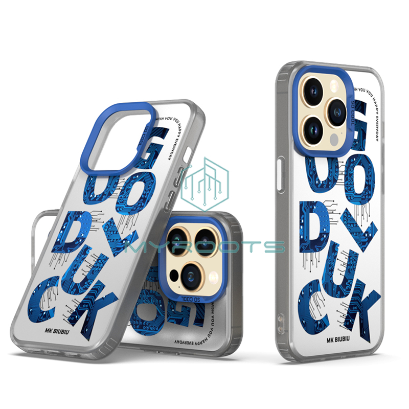 Myroots INS Good Luck Magic Case For Iphone 15 14 13 12 11 Pro Max Series Shockproof Button Cover