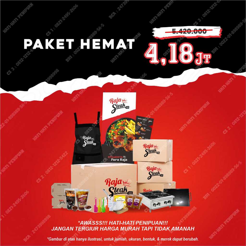 

Paket Usaha Steak Ayam Kekinian - Paket Hemat