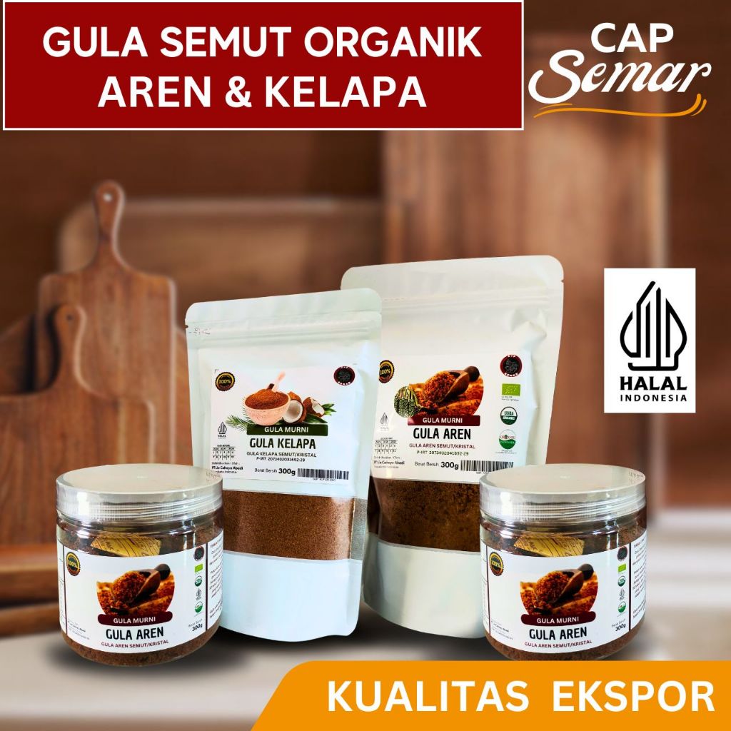 

Gula Aren & Kelapa Bubuk Asli Nira Murni Tanpa Campuran - Gula Sehat Serbaguna Kualitas Ekspor - Kemasan Ekonomis 300 Gram