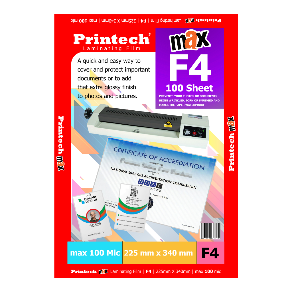 

NEW PRODUCT PRINTECH MAX LAMINATING FILM POUCH / PLASTIK LAMINATING F4 - 06007 JAVABSJSG