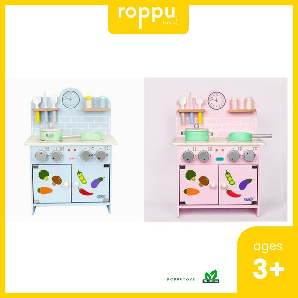 Roppu Kitchen set A / Mainan Masak Masakan Kayu Anak