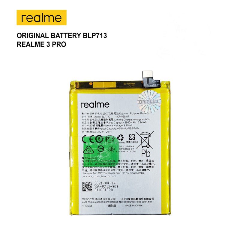 Baterai Merk Original REALME 3 PRO / BLP-713 BLP713