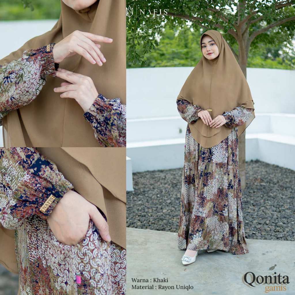 NAFIS Gamis Qonita Bahan Rayon Uniqlo