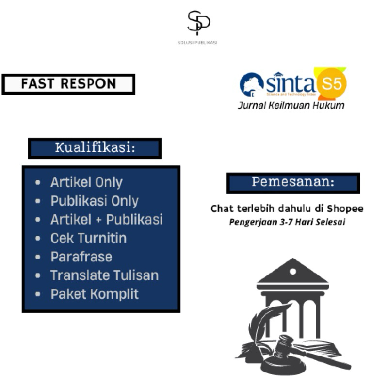 Publikasi Jurnal Sinta 5 Hukum (Fast Track)