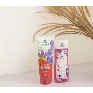 PAKET Pemutih Badan Saffron Toner Badan Aleya Saffron Lightening Body Lotion Safron Whitening Body S