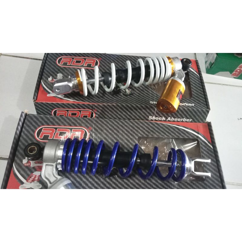 Shock tabung Atas miring matic 315mm biru aja