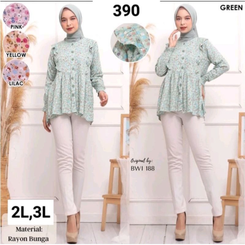 ATASAN WANITA BUNGA RAYON BWI88