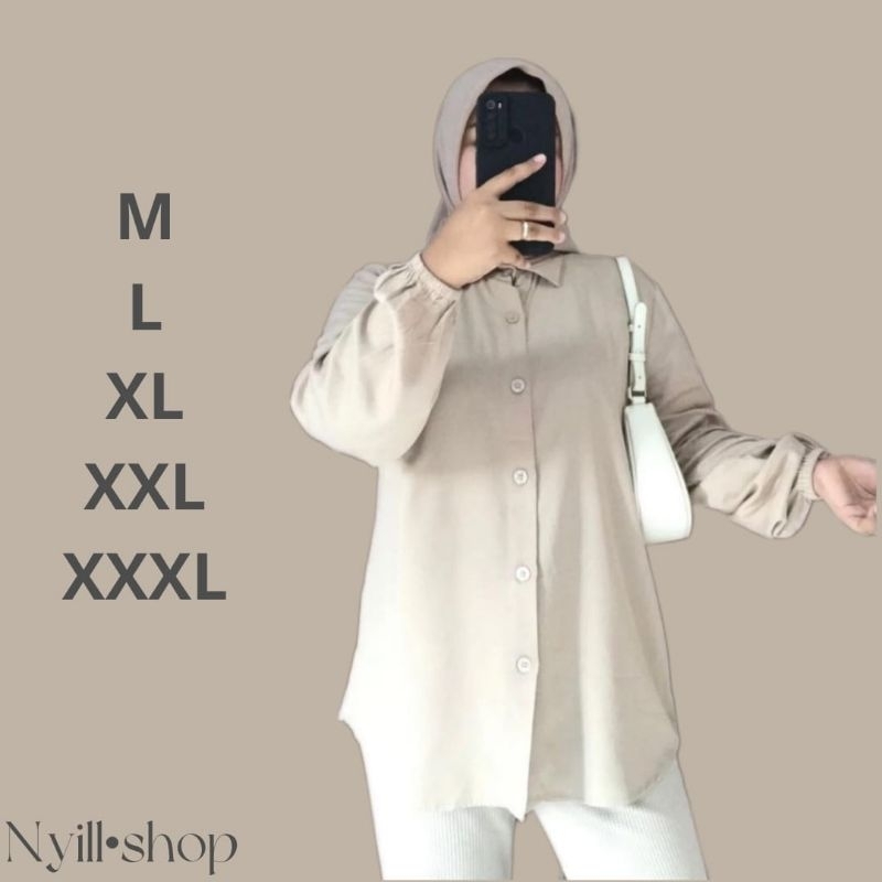 kemeja twill rayon-kemeja rayon polos-kemeja katun rayon