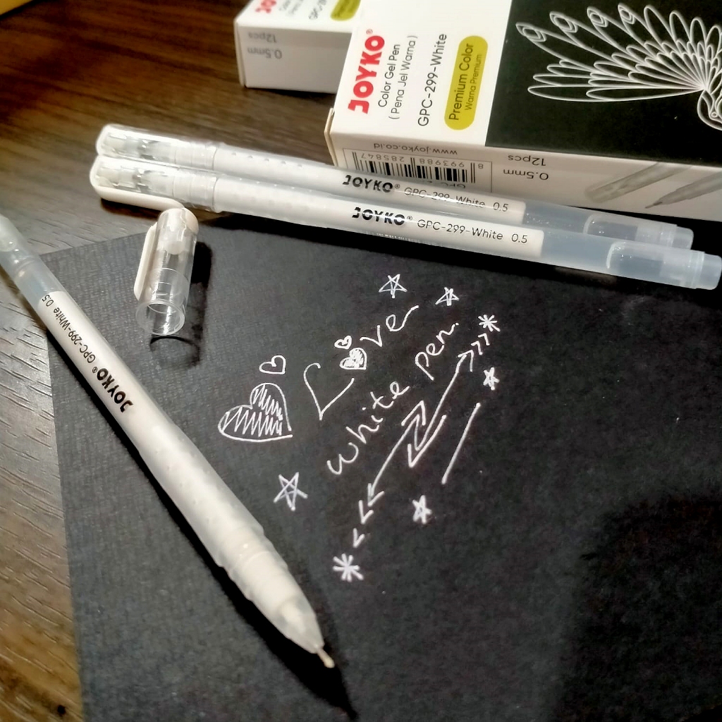 

JOYKO Color Gel Pen 0.5 mm White Ink / Pulpen Pena Tinta Putih