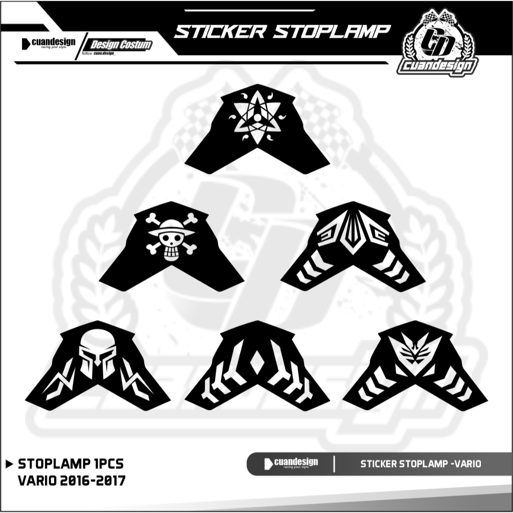 STIKER CUTTING LAMPU STOPLAMP BELAKANG VARIO 2016 201 AWET TAHAN LAMA