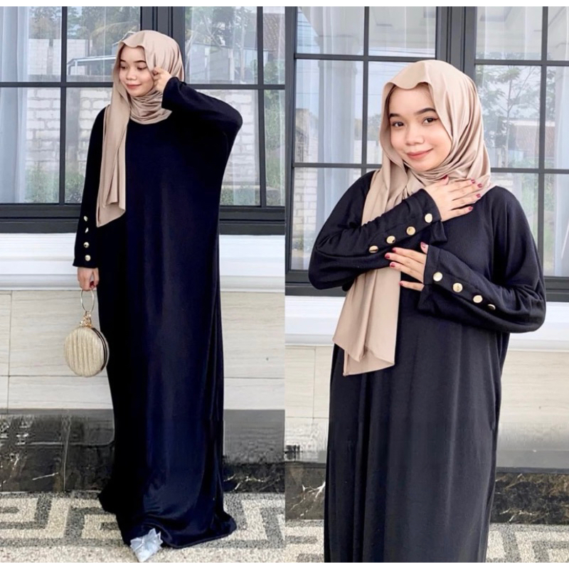 DRESS LARISSA BATWING KNUT BUTTON DRESS INARA BATWING GAMIS KNITLENGAN BATWING