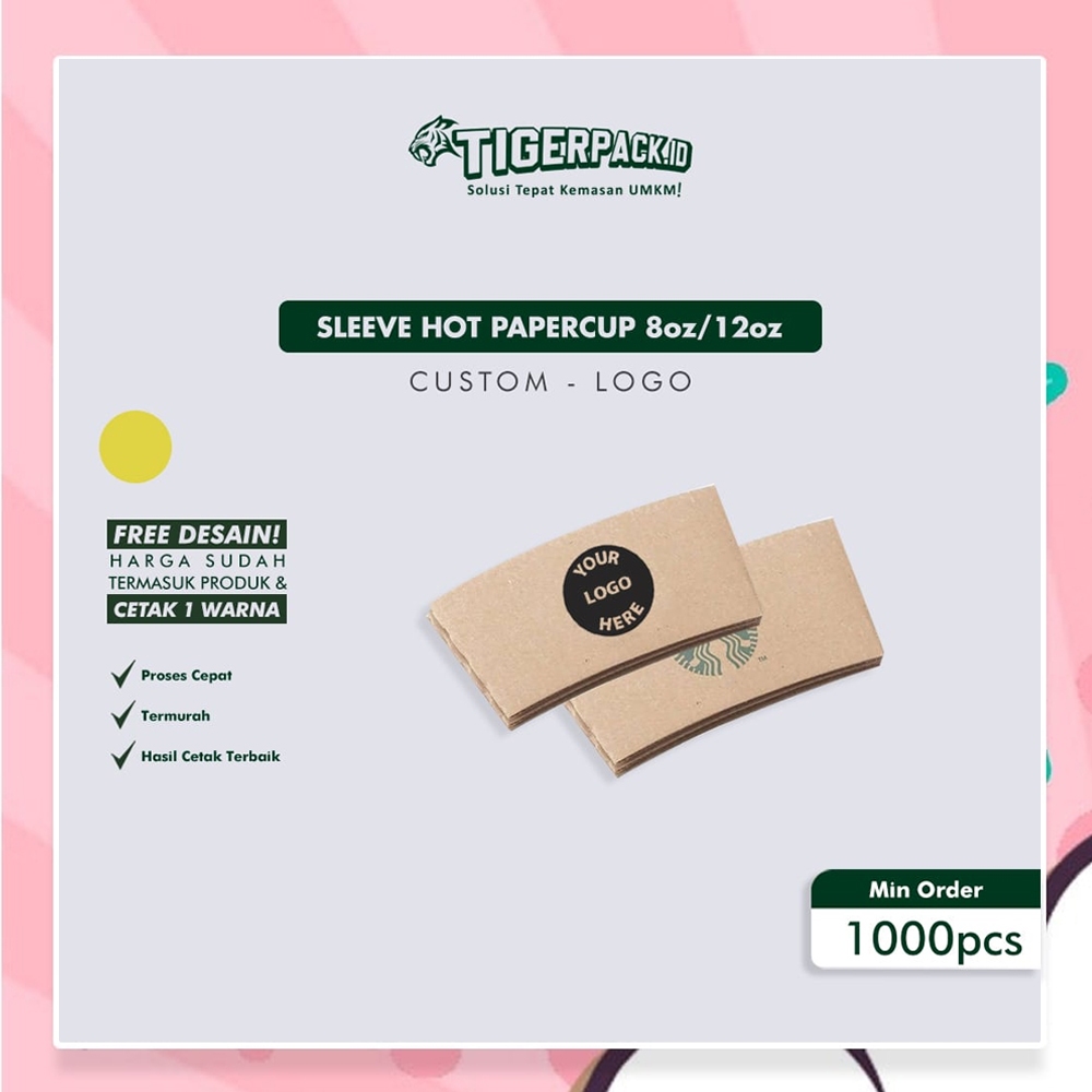 

Sleeve Hot Papercup + Sablon - 8 oz