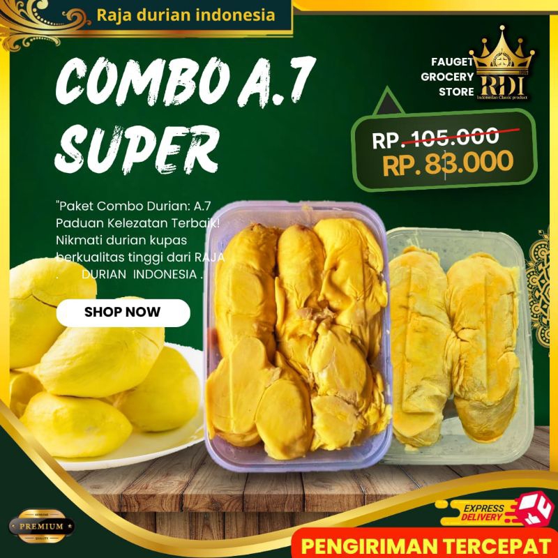 

Durian kupas | COMBO A7 | Durin kupas Medan KING + Durian kupas kalimantan | paket combo Durian