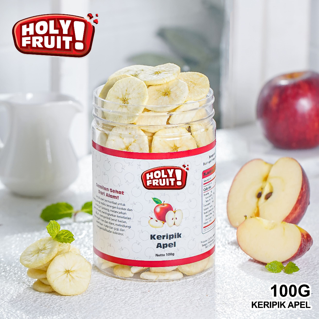 

HOLYFRUIT KERIPIK BUAH APEL 100 GRAM ASLI BUAH APEL ORIGINAL SNACK FRUIT APPLE