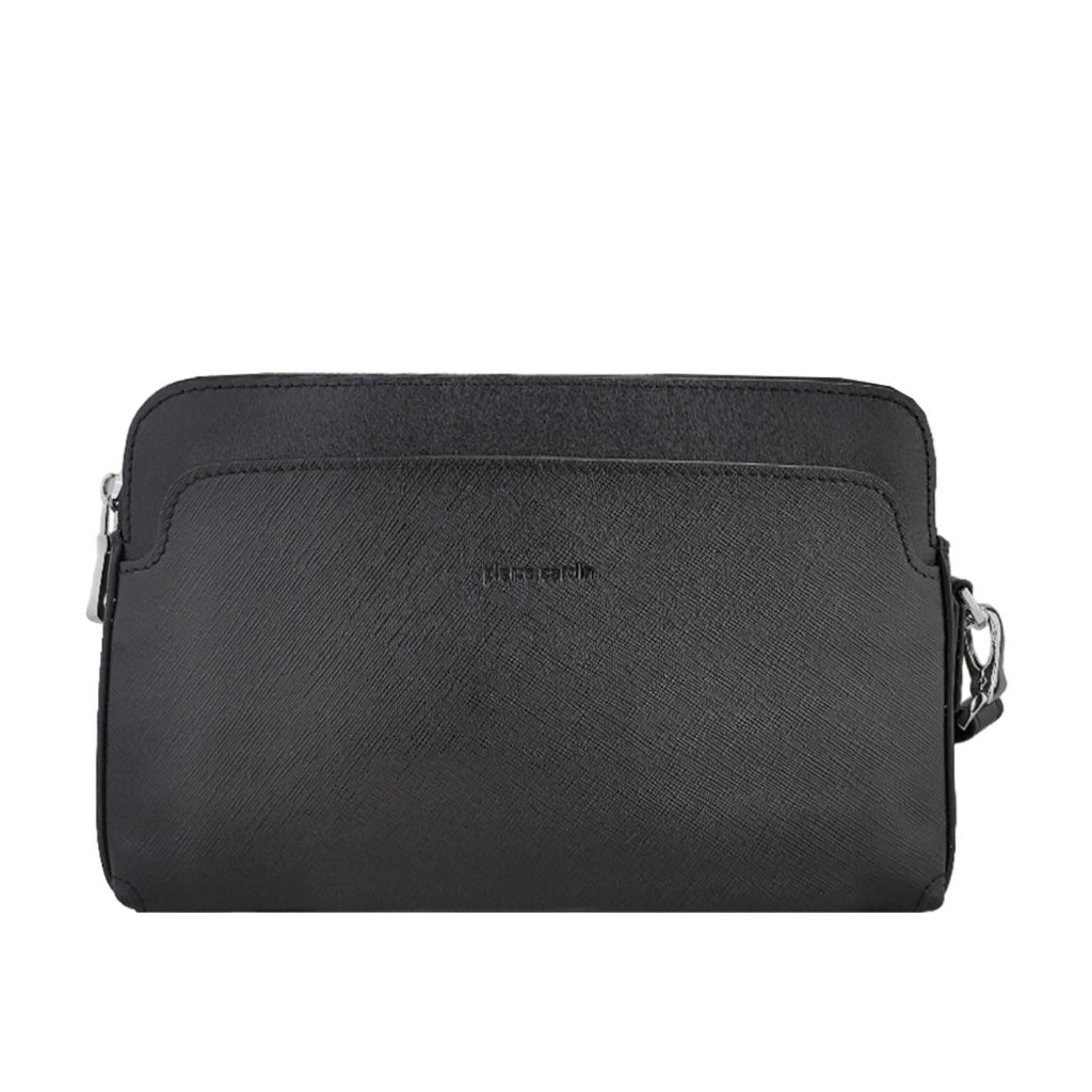 Pierre Cardin Tas Pria Clutch Handbag Leather Tas Tangan Pria Kulit Original 0112831101BLA-BLA