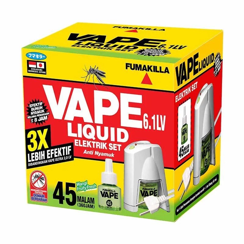 FUMAKILLA LIQUID VAPE ELEKTRIK SET / CLD Ultra 45 malam/ Vape Liquid/ vape obat nyamuk
