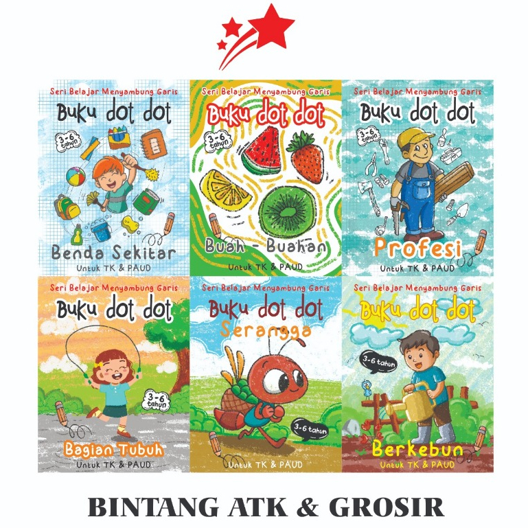 

Buku DOT-DOT Bintang // Buku Sambung titik-titik Bintang // 9 series// Satuan