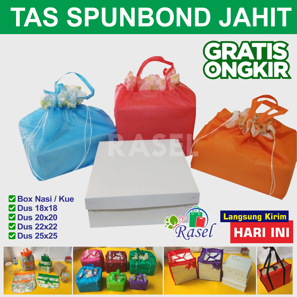 

12pcs tas serut 25x25 22x22 20x20 18x18 box dus nasi kotak kue bolu pengajian acara kantong souvenir