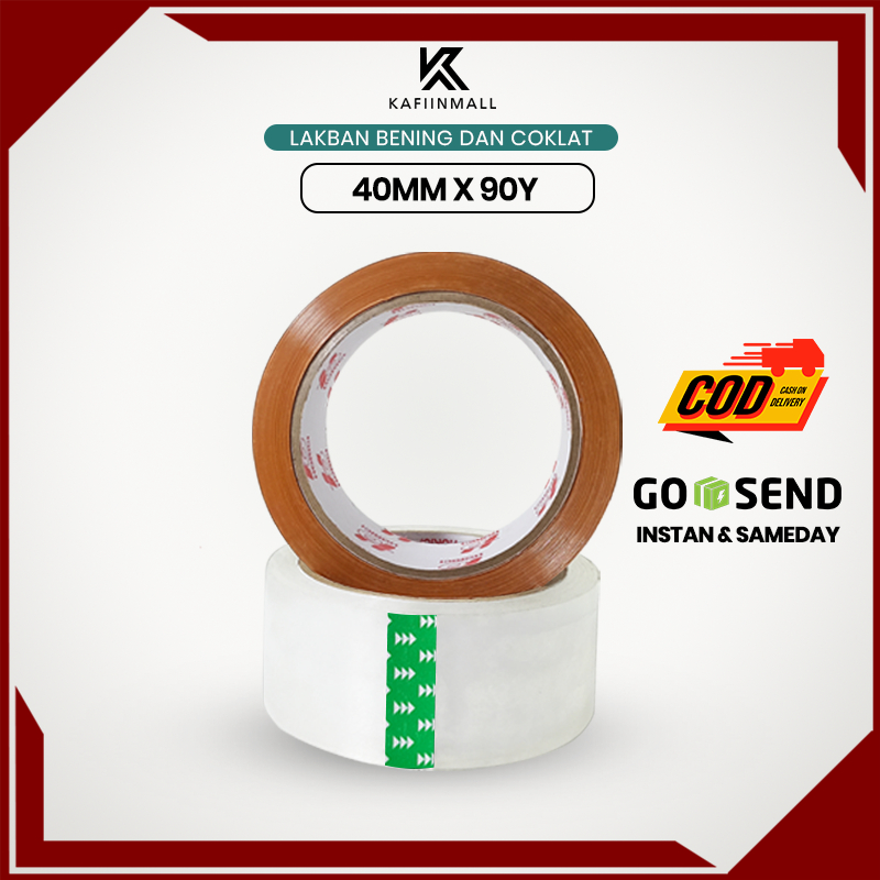 

HORICI TAPE 40mmx90Y KHUSUS UNTUK PACKING TOKO ONLINE MURAH / FULL PANJANG LAKBAN BENING DAN COKLAT ISOLASI