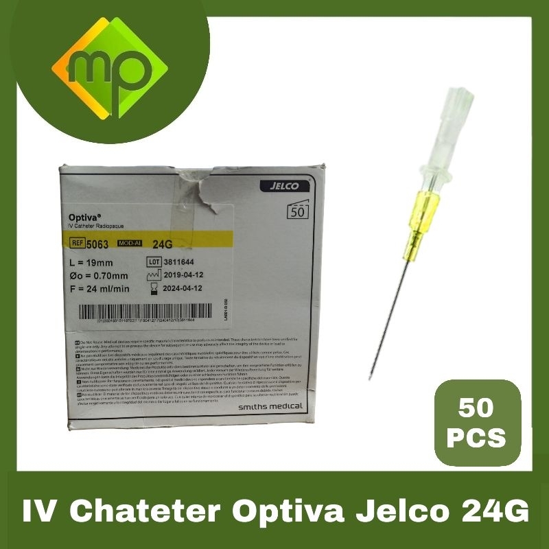 Jelco IV Chateter 24G  IV Cath Radiopaque Jelco 24G Smith Medical