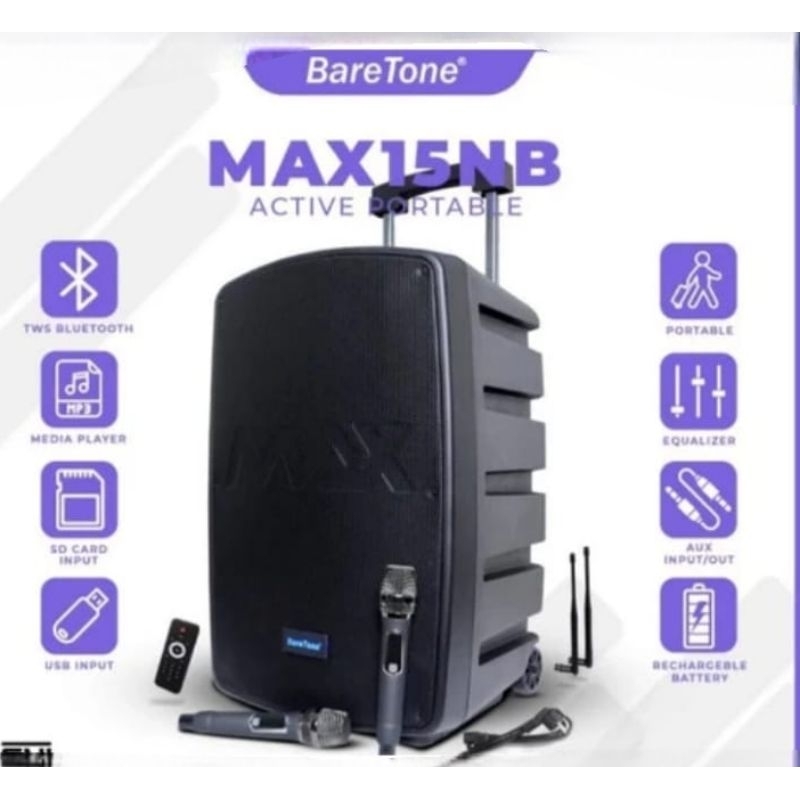 SPEAKER AKTIP PORTABLE BARETONE MAX15NB PRODUCK ORIGINAL