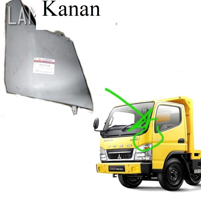 KODE O1U Pipi Plat Manisan Corner Besi Colt Diesel Canter 11PS  125PS  136PS  HDX Merk Mitsubishi OR