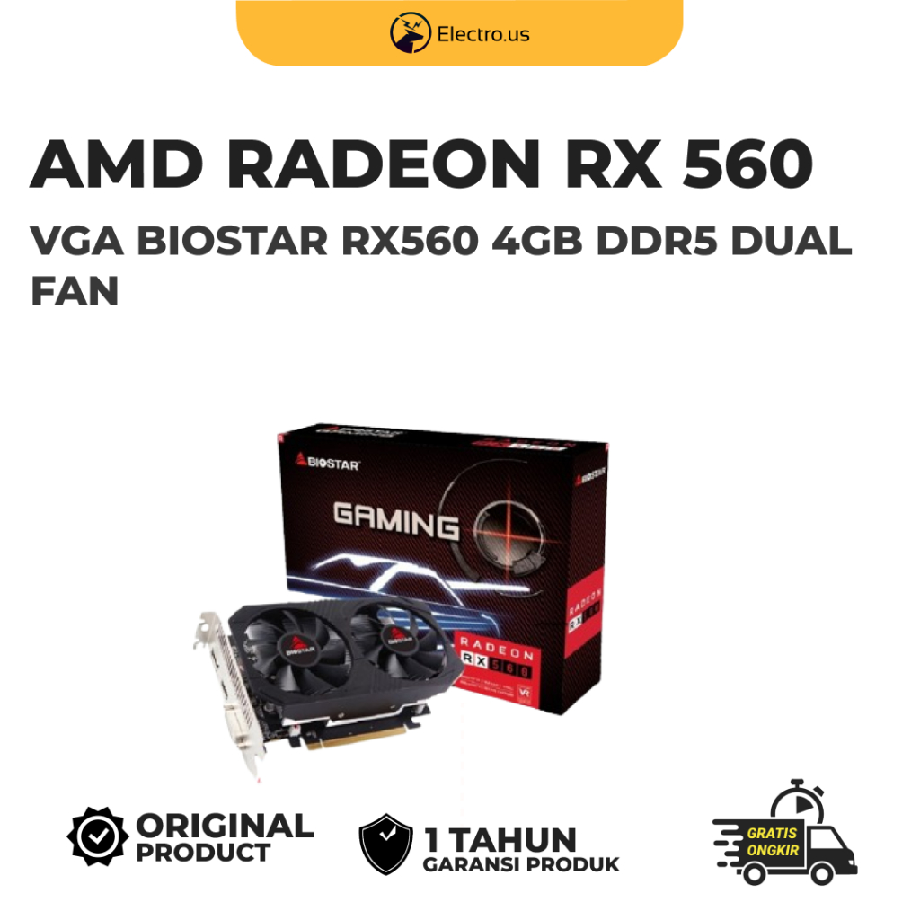 VGA BIOSTAR RX560 4GB DDR5
