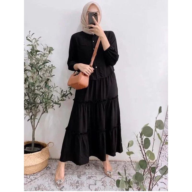 miana set / setelan rok / setelan kerja / setelan wanita / setelan murah / rok panjang / kemeja kant