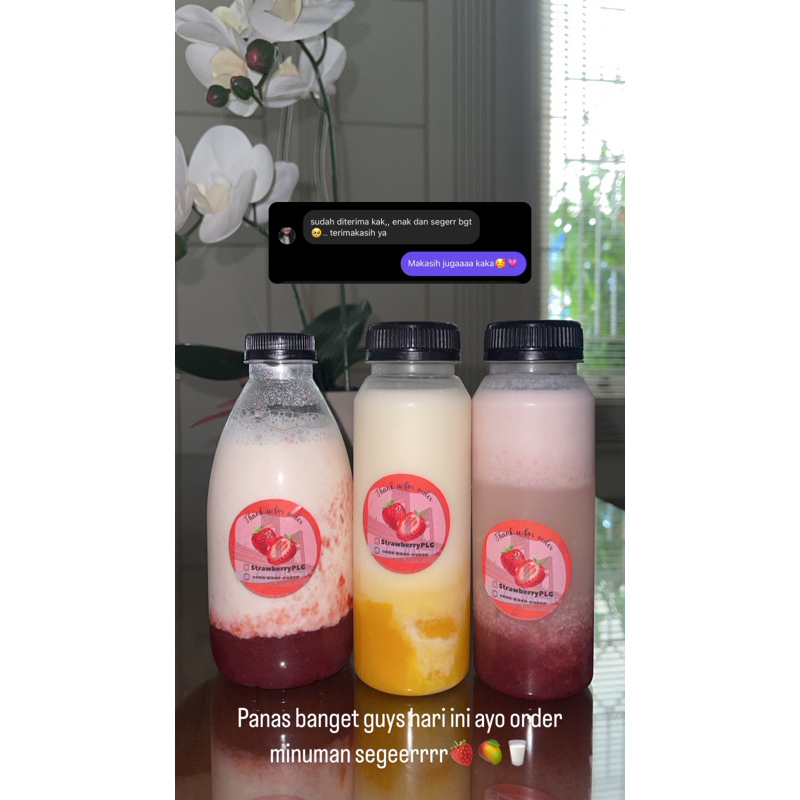 

STRAWBERRY KOREAN MILK, STRAWBERRY SHAKE DAN MANGO SHAKE