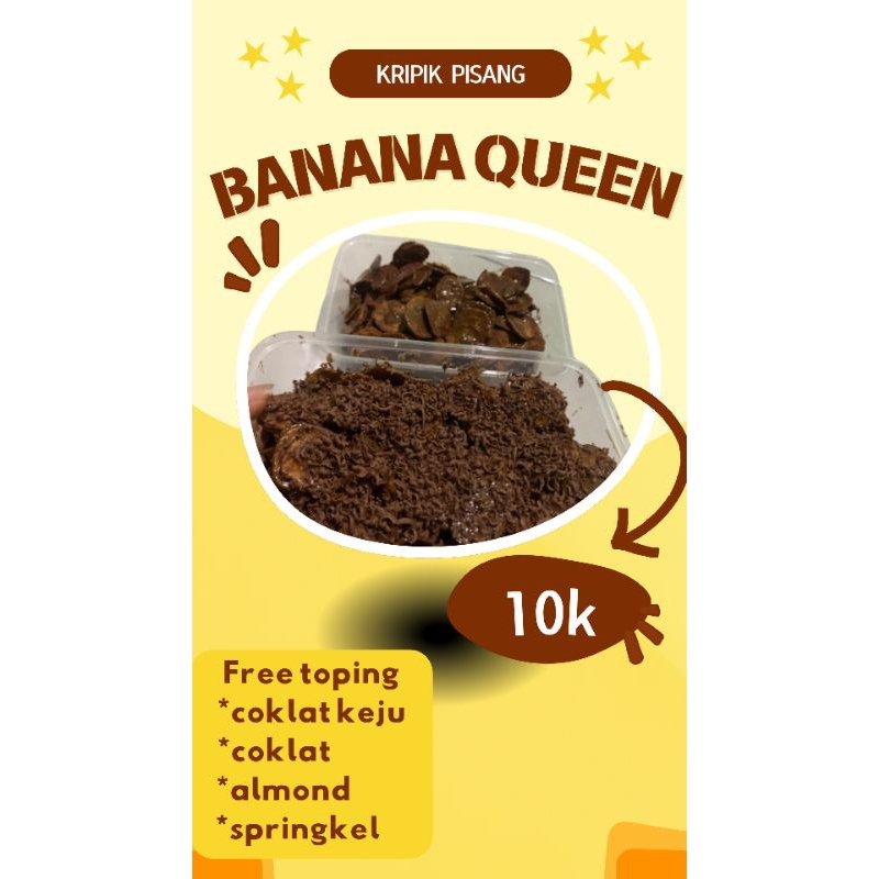 

KRIPIK PISANG COKLAT LUMER |READY FREE TOPING BY BANANA QUEEN