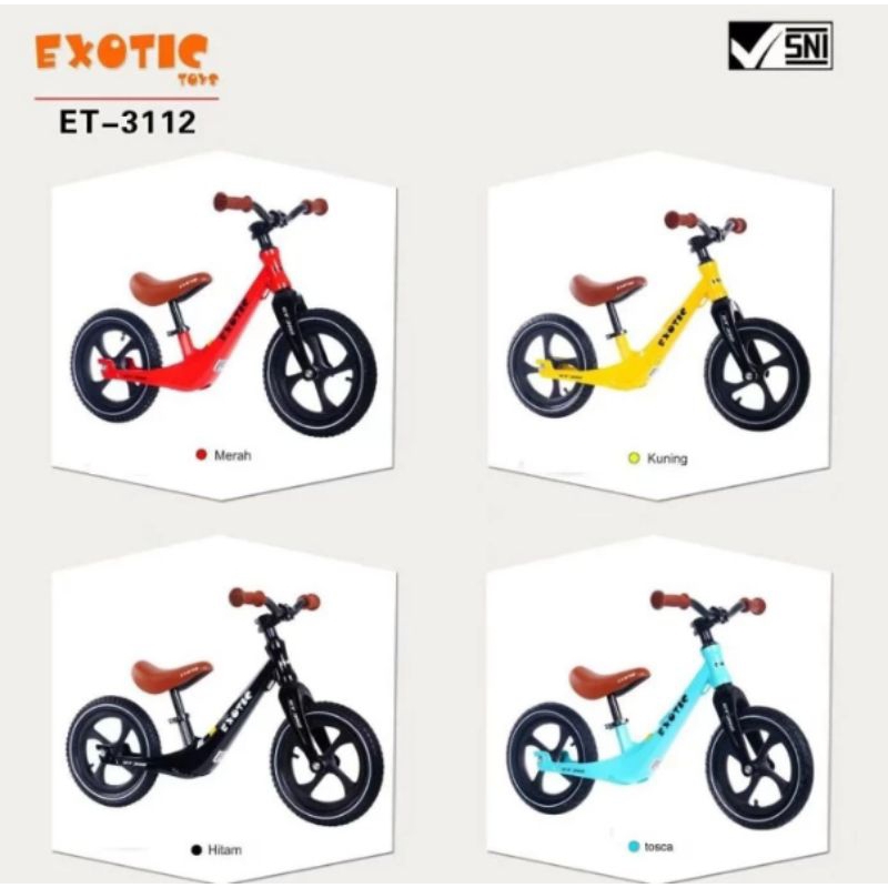 Push Balance Bike Besi Frame Magnesium Exotic ET-3112 ET 3112 Original