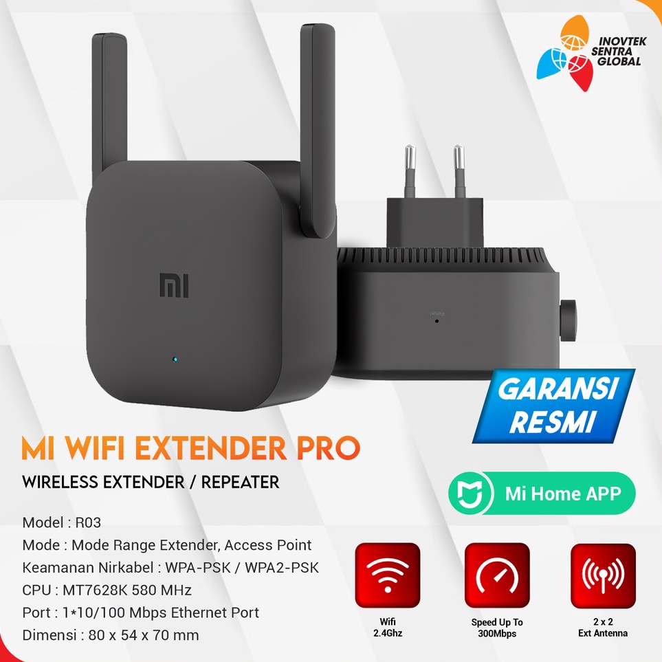 Xiaomi Mi Wi Fi Range Extender Repeater PRO Wiffi Reapeter  Penguat Sinya Pemancar Amplifier Sinyal 