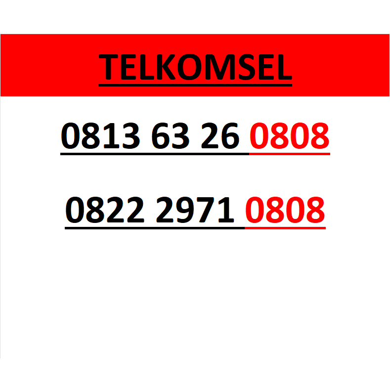 Nomor cantik telkomsel simpati seri abab 0808 murah lengkap w300