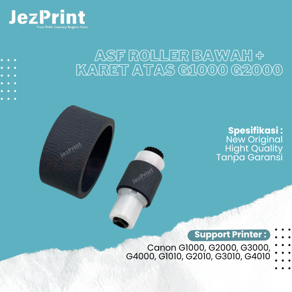 ASF Roller Bawah plus Karet Atas Canon G1000 G2000 G3000 G4000 Pick Up Roller 1SET