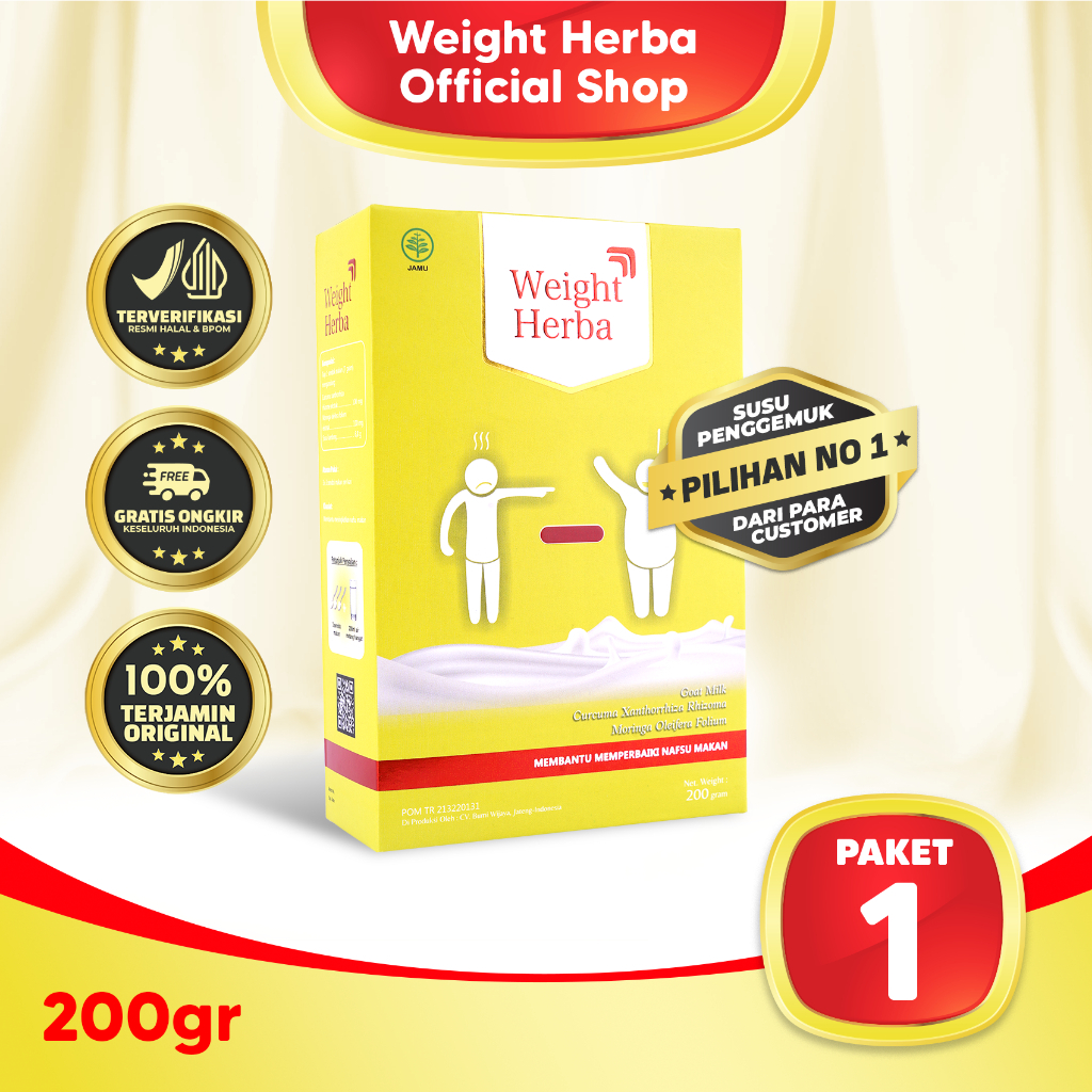 

Weight Herba Susu Penambah Berat Badan Tanpa Gula Tanpa Olahraga Perlancar Saluran Pencernaan 100% ORIGINAL BPOM