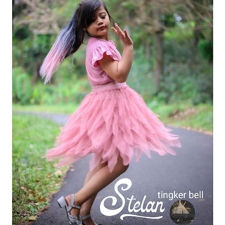ROK TUTU PREMIUM--SETELAN TINKERBELL--BAJU+ROK TILE PREMIUM--SET BAJU ANAK KOREAAN--PAKAIN ANAK PERE