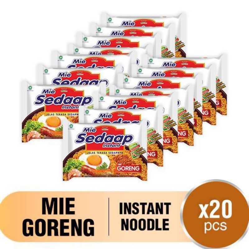 

1 dus mie sedaap mie instan goreng Bah 90 grx40